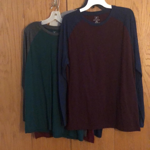 SOLD. George Long Sleeve T-shirts Size Large BUNDLE (four of them) - Picture 2 of 4